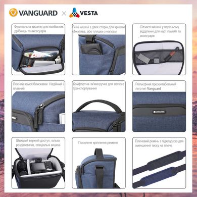 Купити Сумка Vanguard Vesta Aspire 15Z Gray (Vesta Aspire 15Z GY) в Україні
