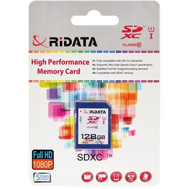 Купити Карта пам'яті RiDATA SDXC 128GB Class 10 UHS-I (FF965522) в Україні