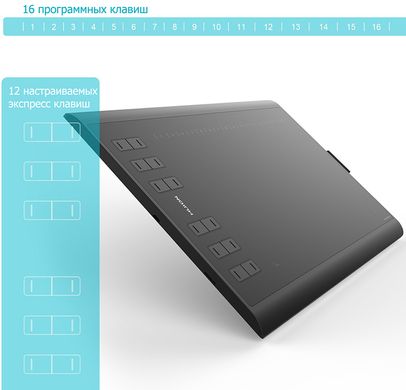 Купити Графічний планшет Huion New 1060Plus + рукавичка (1060PLUS) в Україні