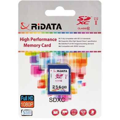 Купити Карта пам'яті RiDATA SDXC 256GB Class 10 UHS-I (FF970342) в Україні