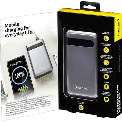 Купить Универсальная мобильная батарея Intenso PD20000 20000mAh, PD 18W, USB-C, USB-A QC 3.0 (7332354) (PB930227) в Украине