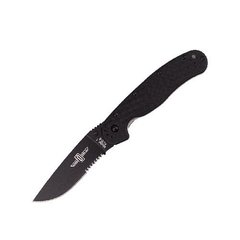 Купить Нож складной Ontario RAT1 BS полусеррейтор Black(8847) в Украине