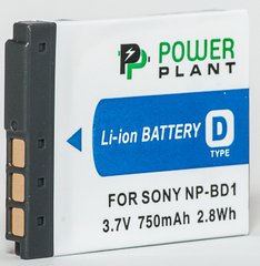 Купити Акумулятор PowerPlant Sony NP-BD1, NP-FD1 750mAh (DV00DV1204) в Україні