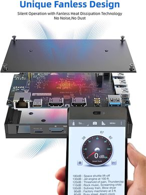Купити Безвентиляторний мiнi комп'ютер MeLe QUIETER2, J4125, 4 GB, 64 GB, eMMC (HS081713) в Україні
