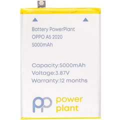 Купити Акумулятор PowerPlant OPPO A5 2020 (BLP673) 5000mAh (SM130528) в Україні