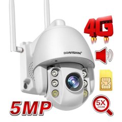 Купить 4G камера видеонаблюдения с СИМ картой поворотная PTZ c 5X зумом Baovision 4G50M24AS, 5 мегапикселей, уличная, 3G в Украине