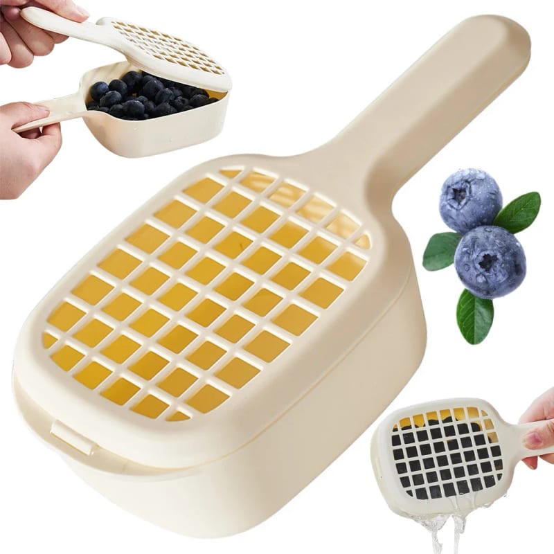 1pcs Mini Multi-functional Household Kitchen Vegetable Washing Basket with Lid and Handle, Vegetable