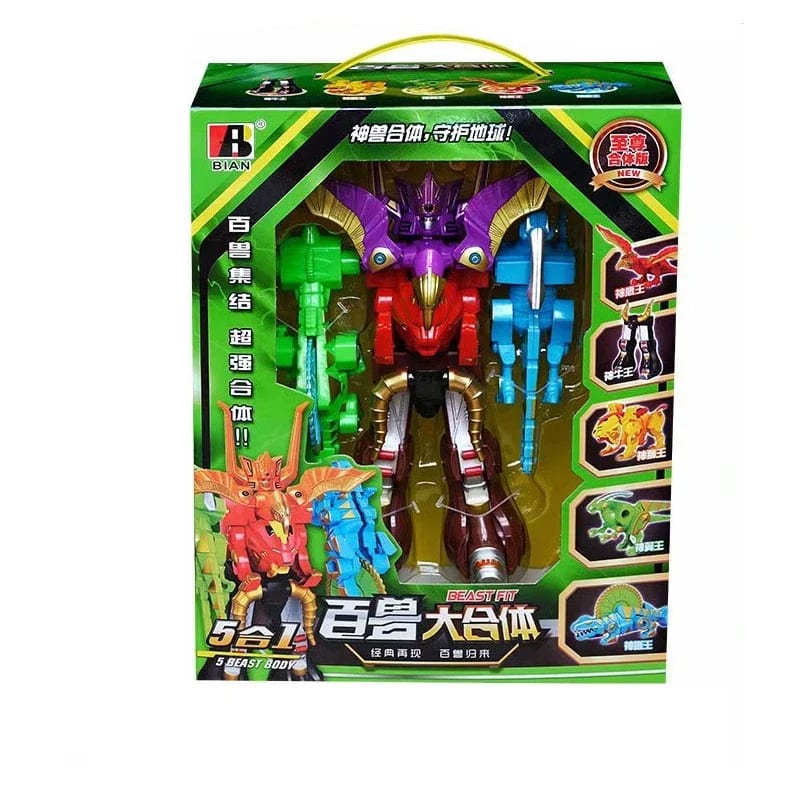 Super Sentai Dinosaur Rangers Hyakujuu Sentai Gaoranger Beats Warrior Wars Megazord Assembled Robots