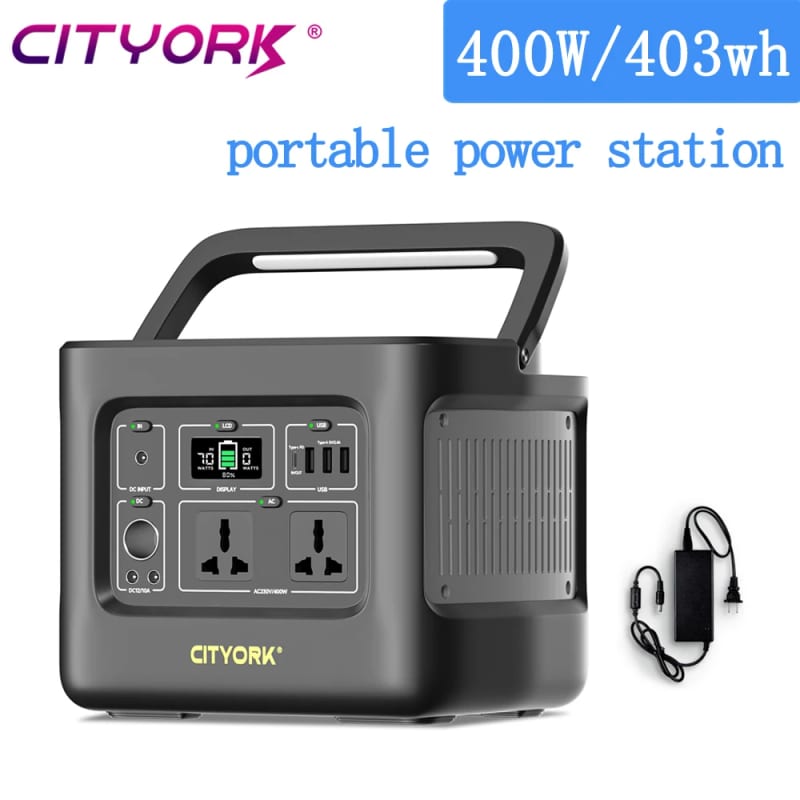 Portable Power Station 400W Portable Power Station AC Outlets Solar Generator for Home Backup Outdoo