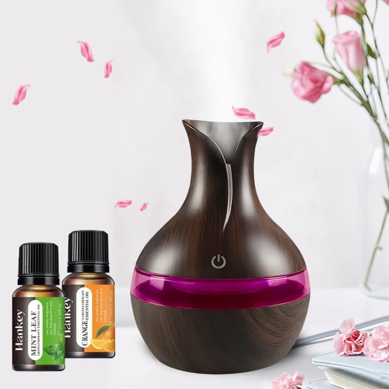 Mini USB Diffuser Air Humidifier with ​​7-Colors LED night light Aromatherapy Diffuser 300ml Cool Mi