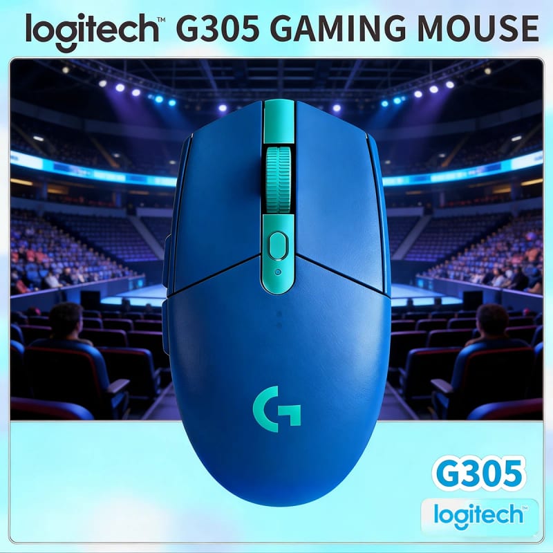 Logitech G305 Wireless Gaming Mouse, 12000 DPI HERO Precise Tracking, 6 Custom Buttons, Ergonomic Cu