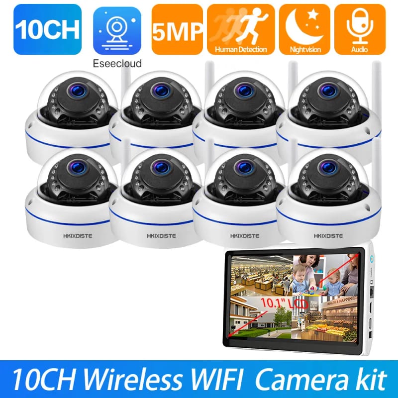 8CH 5MP Wireless Security Camera Kit Indoor Home Dome Surveillance System P2P Outdoor CCTV Camera Wi