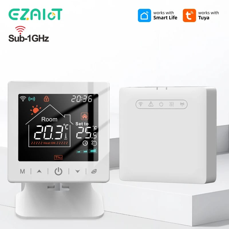 Smart home Wifi thermostat tuya RF wireless gas boiler heating programmable room temperature remote 