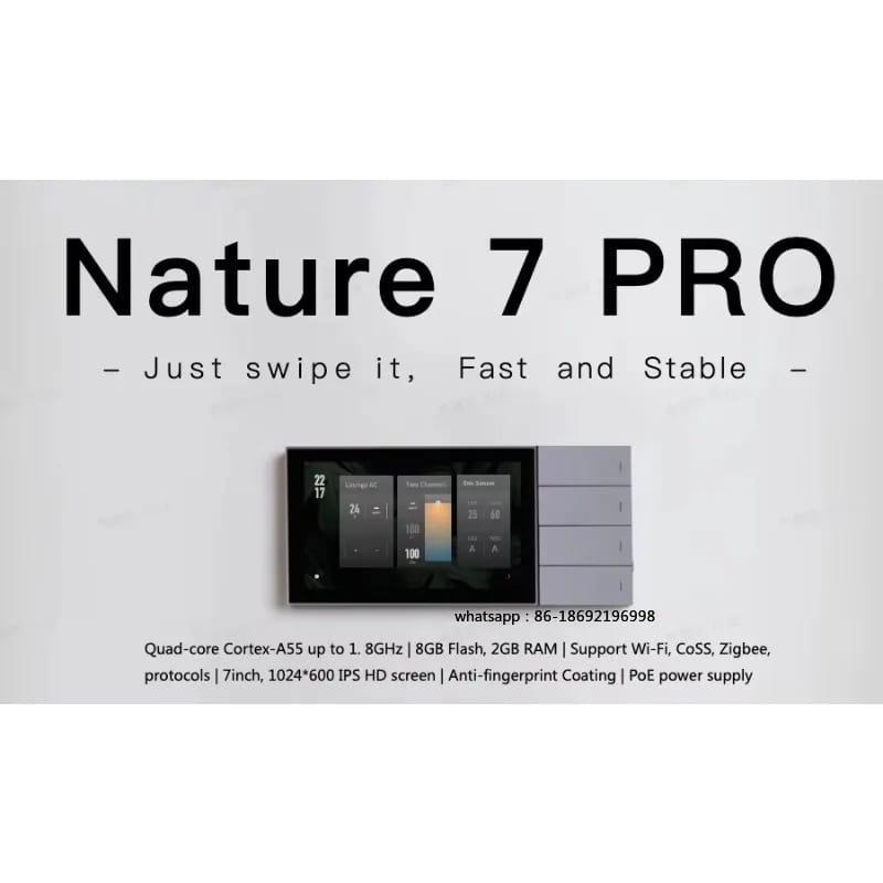 Nature 7 PRO Smart Home Automation System OLED Touch Screen Android Operation US/EU Wi-Fi Connectivi